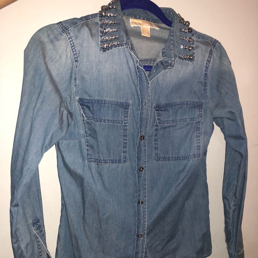 Michael Kors Jean top. Studded limited edition.